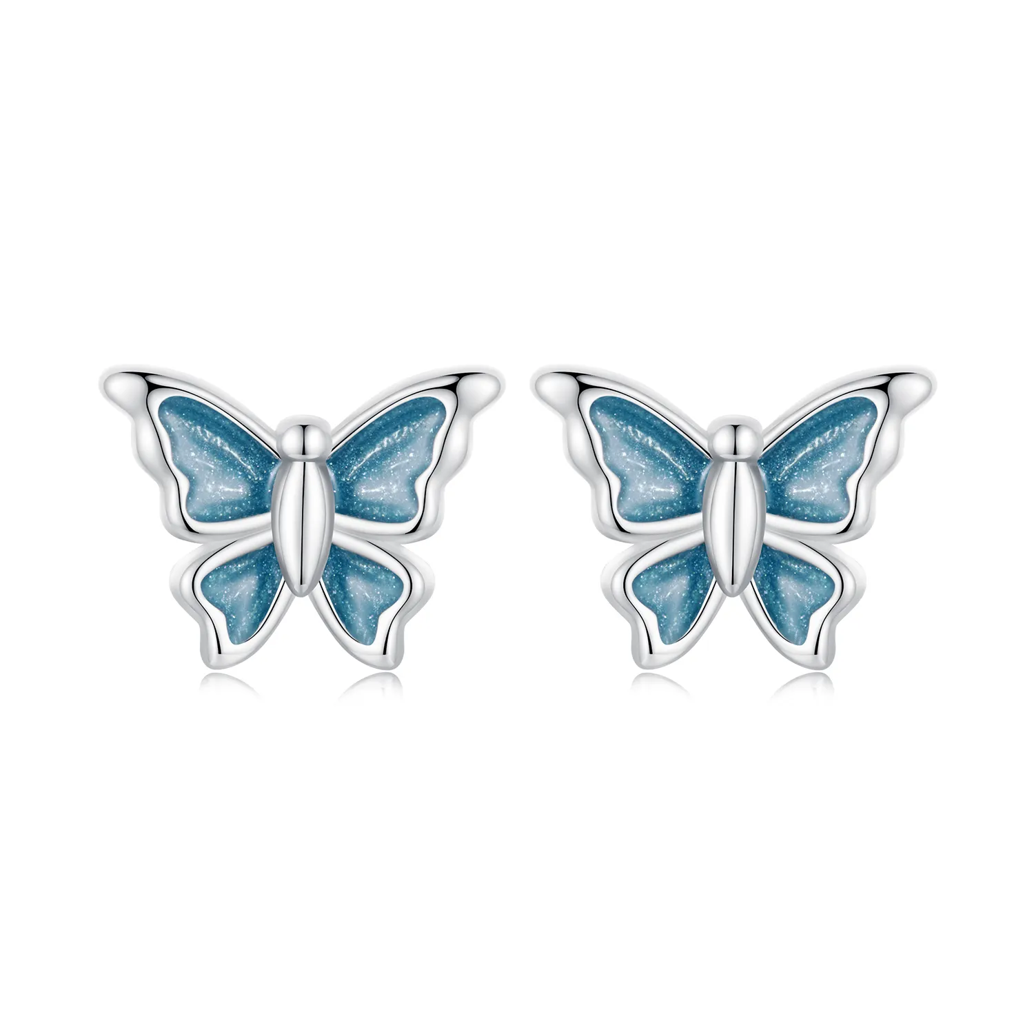 cercei fluture albastru stil pandora bse957
