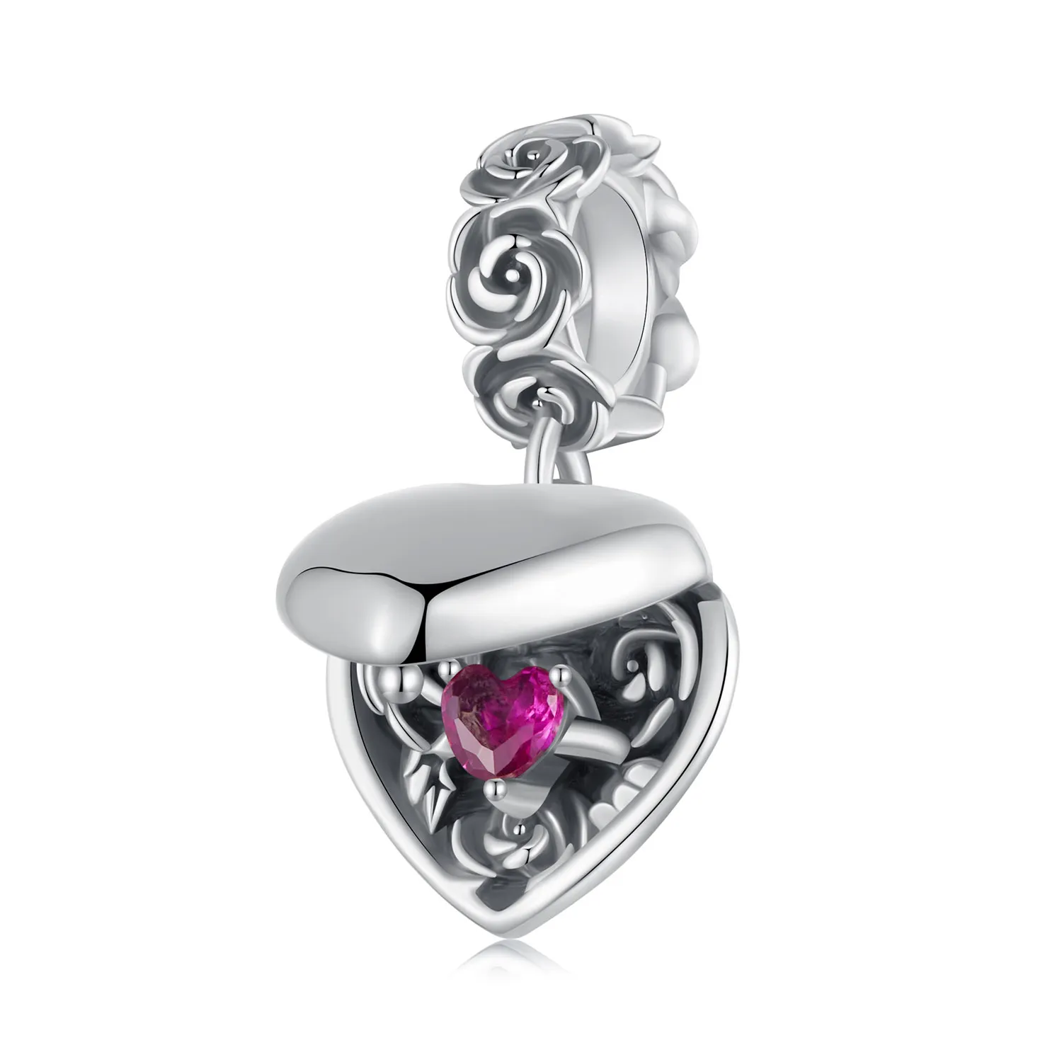 cutie de propuneri cu trandafiri romantici in stil pandora scc2701