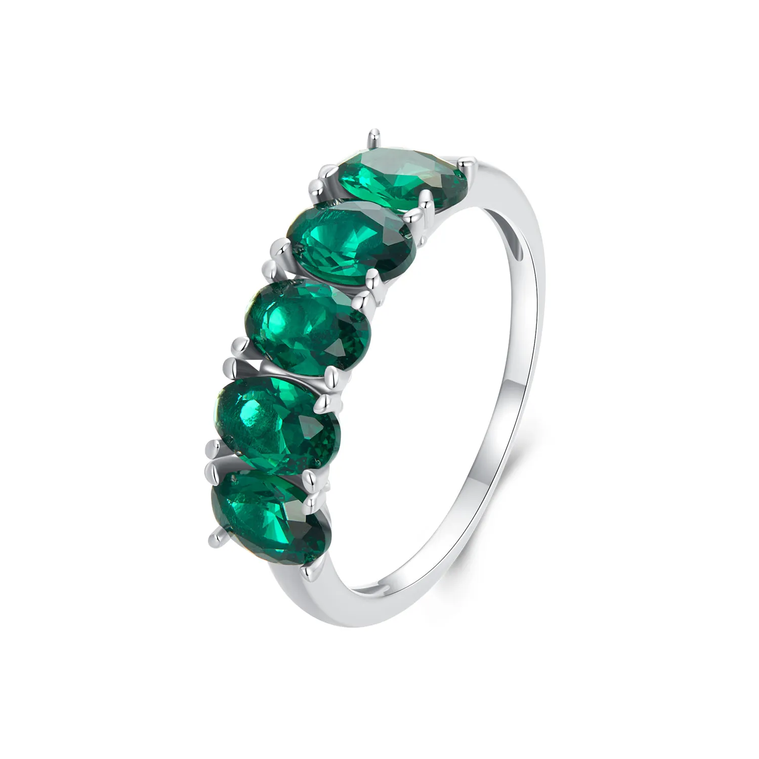 inel de lux cu zirconiu verde în stil pandora bsr522