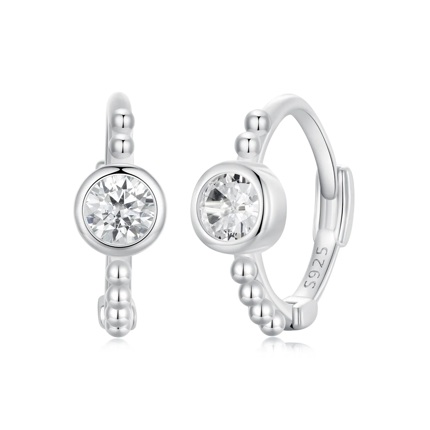 cercei simpli cu margele din argint sterling stil pandora sce1731