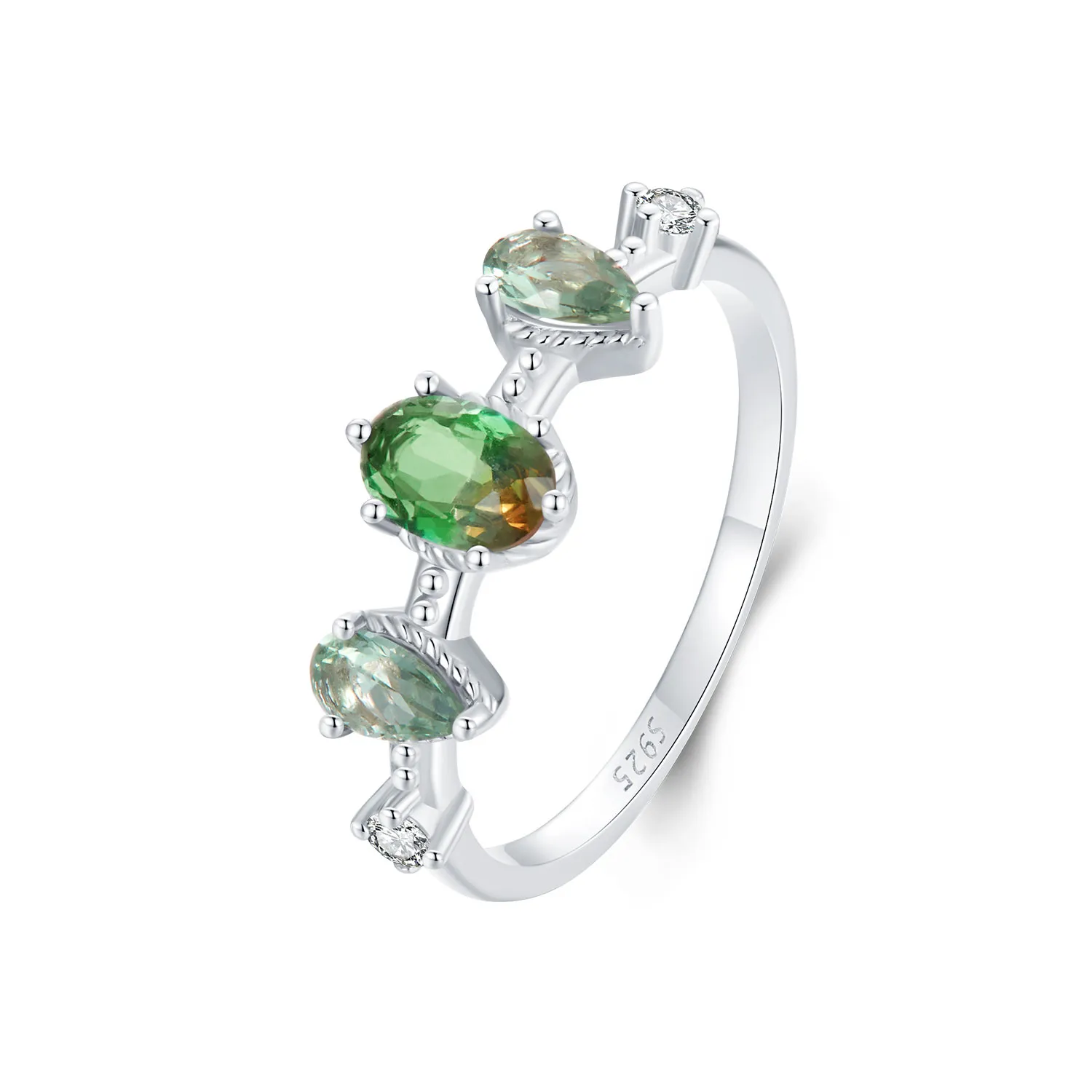 inel de turmalina din sticla gradient stil pandora bsr527