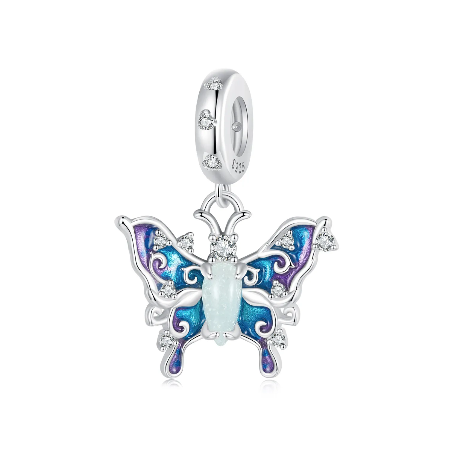 pandantiv fluture colorat stil pandora scc2731