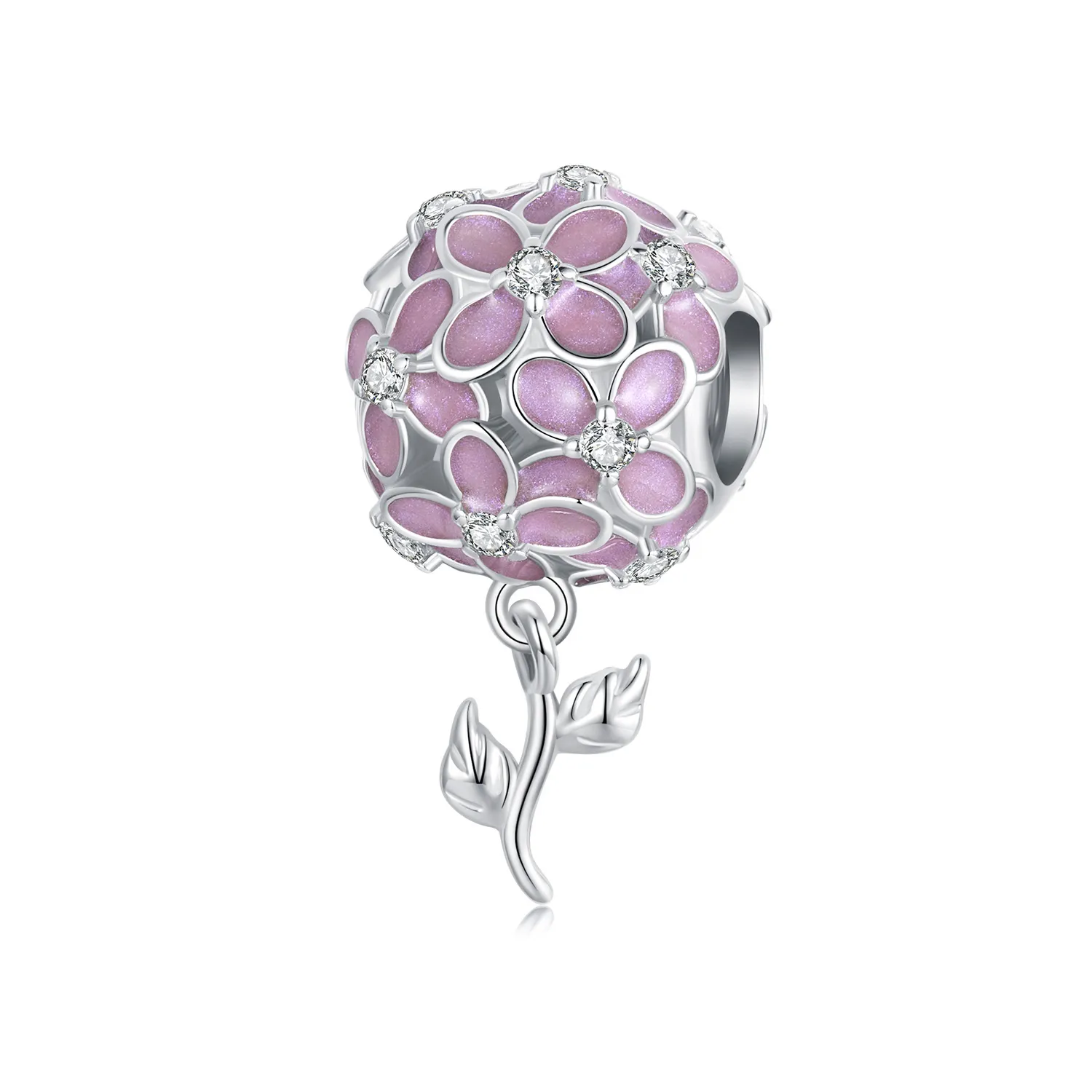 stil pandora mărgele flori roz scc2738