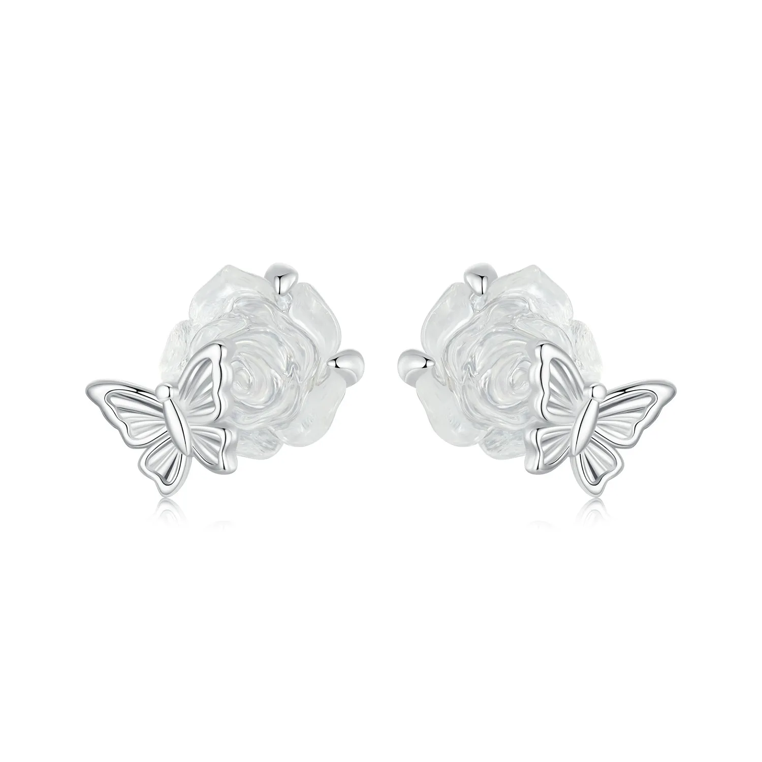 trandafir de cristal în stil pandora bse978