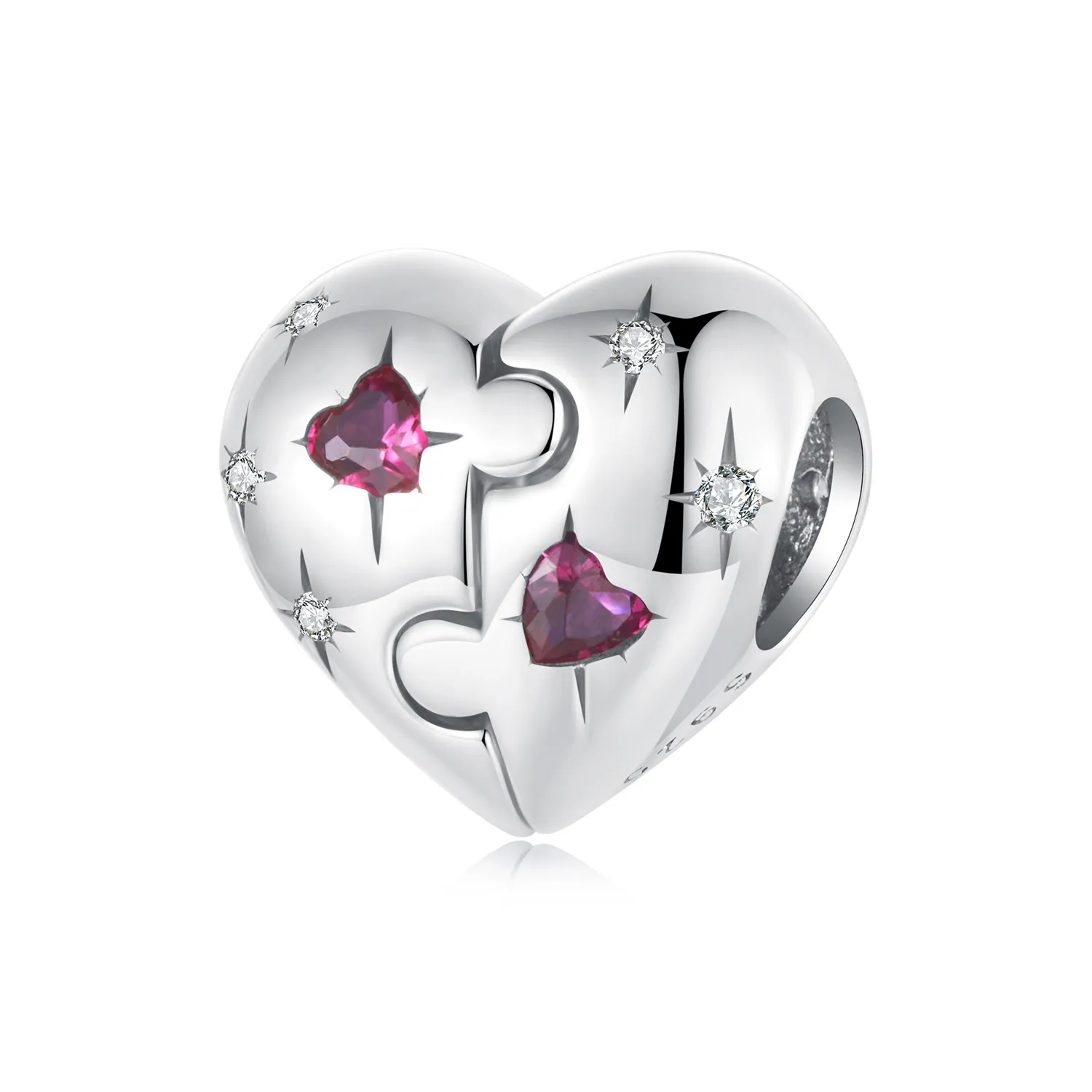 breloc inimă tip jigsaw pandora scc2775