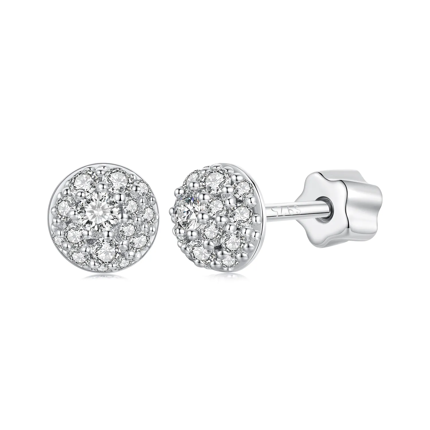 cercei moissanite stil emisferă pandora cu un certificat mse057