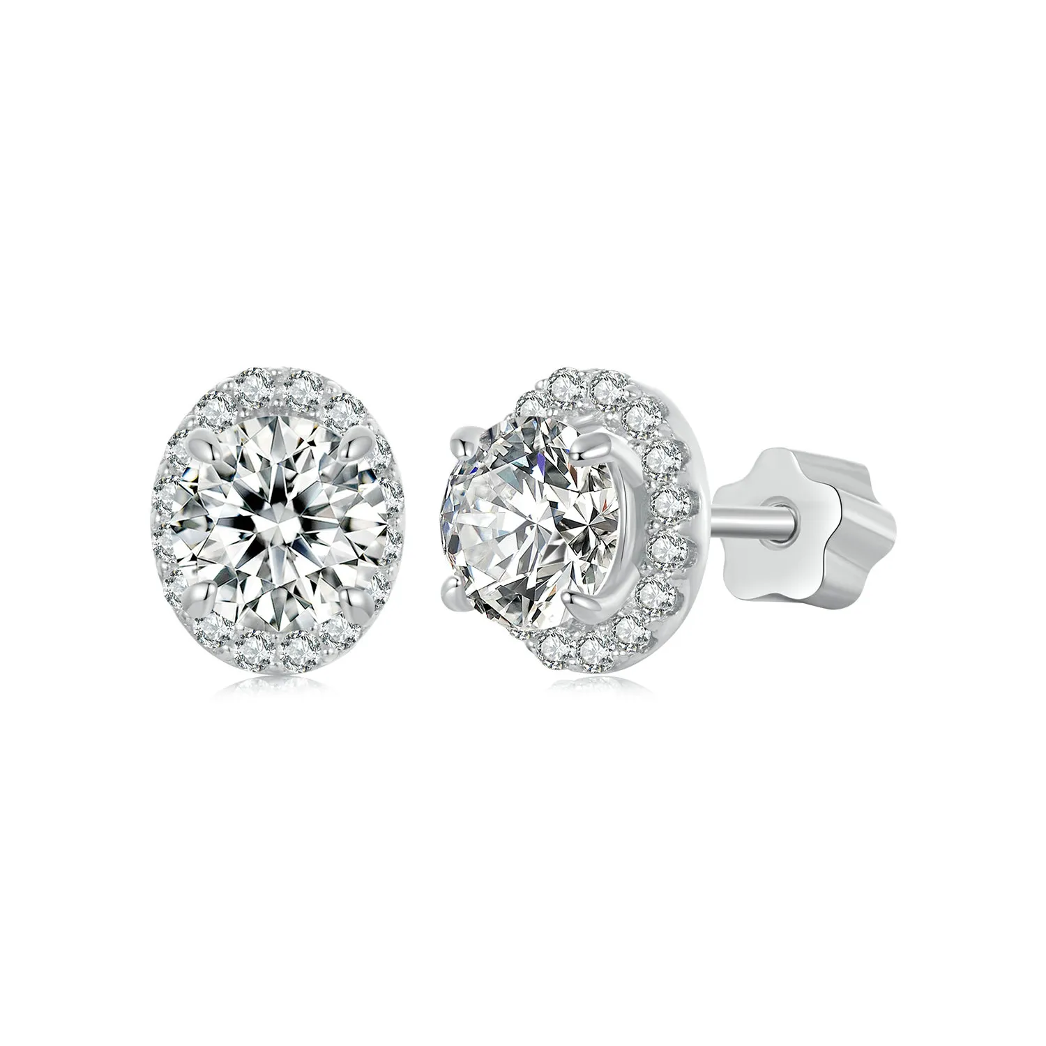 cercei pandora tip starry moissanite 05ct două certificate mse054