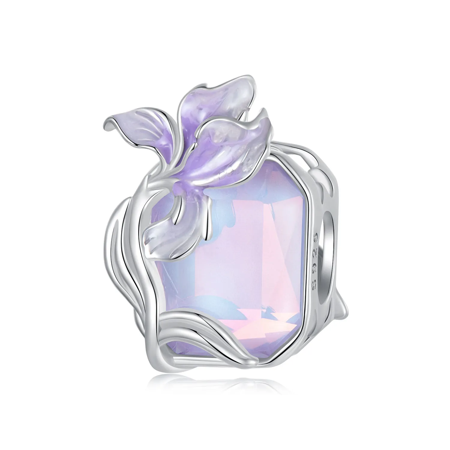 charm pandora tip crystal iris bsc1032