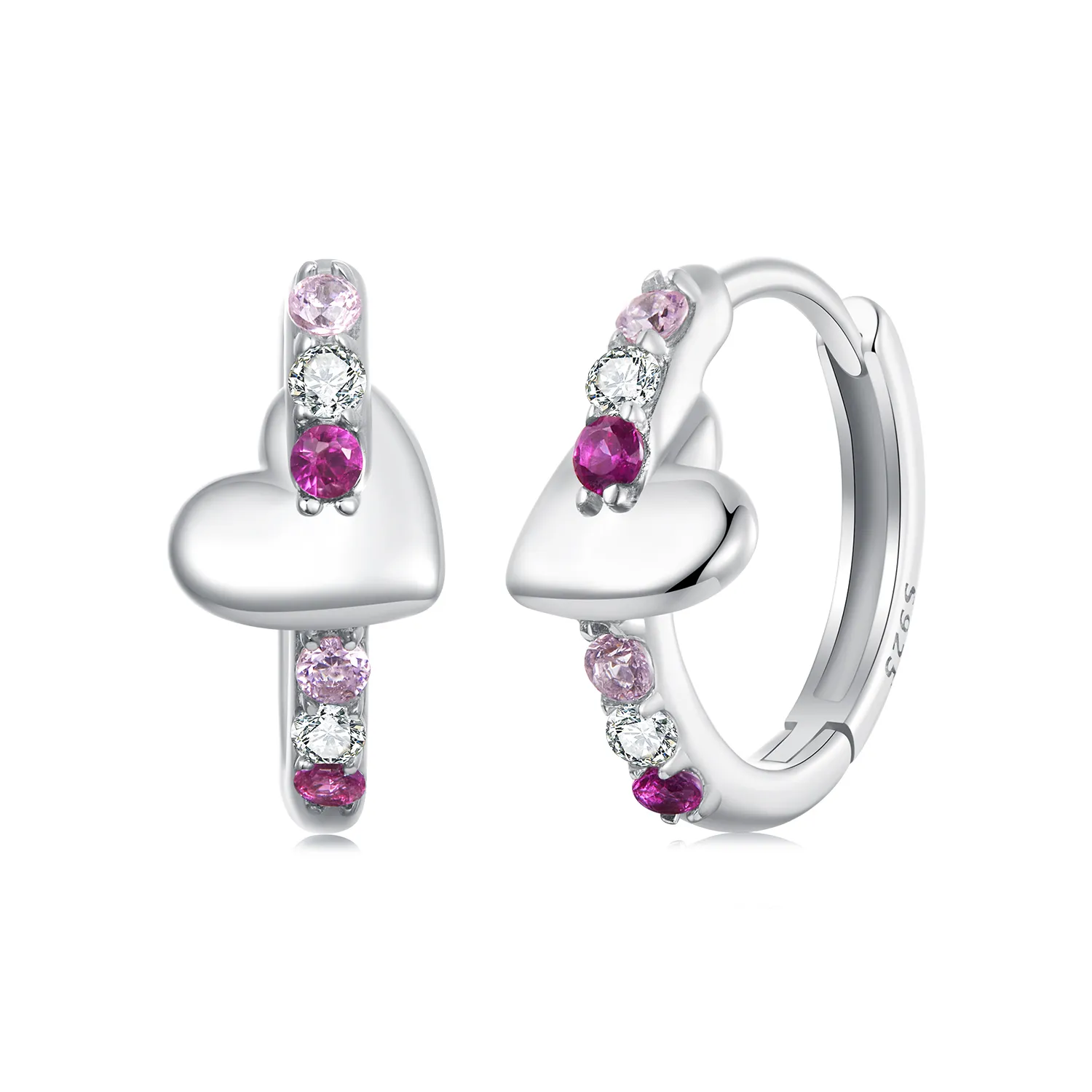 cercei inimioare colorati stil pandora bse1049