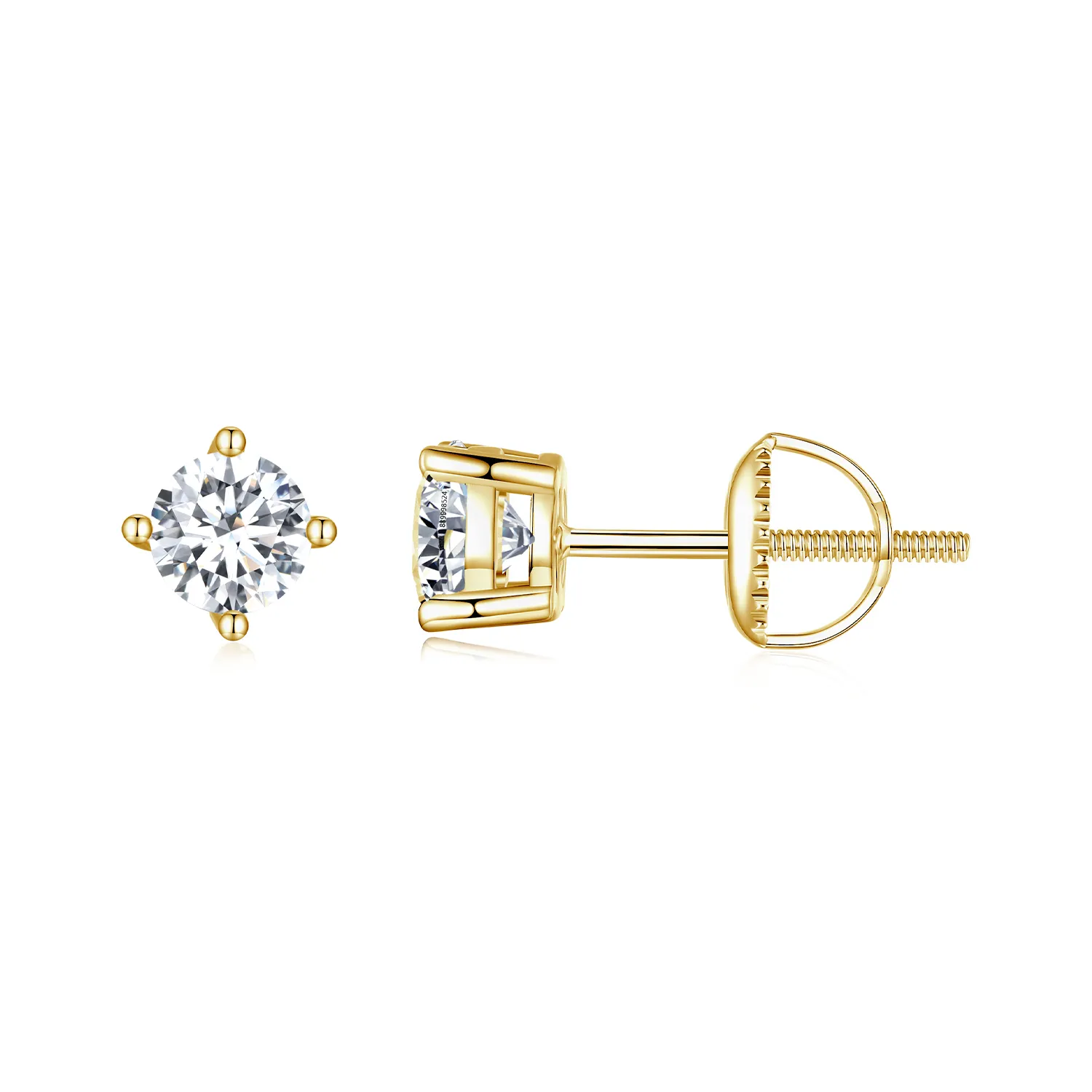 cercei moissanite cu patru gheare stil pandora de 05 carate mse003 sb