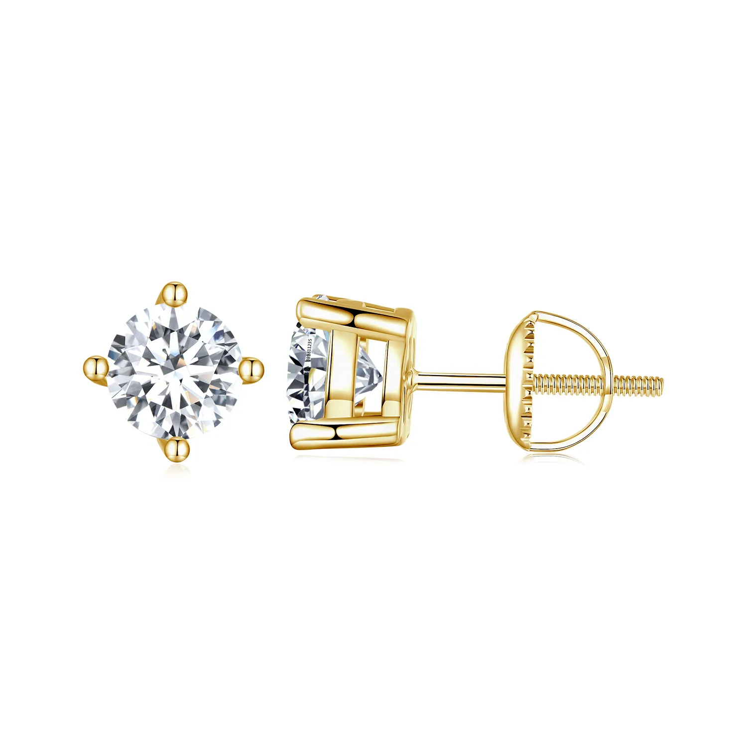 cercei moissanite cu patru gheare stil pandora de 1 carat mse003 lb