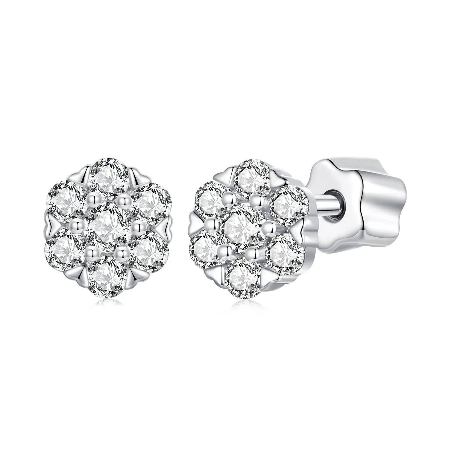 cercei moissanite style pandora cu un certificat mse059