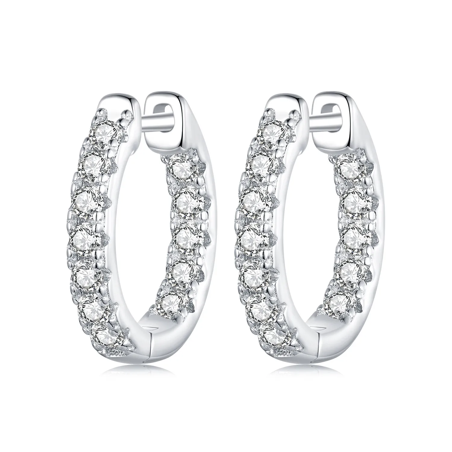 cercei strălucitori stil pandora moissanite cu un certificat mse060