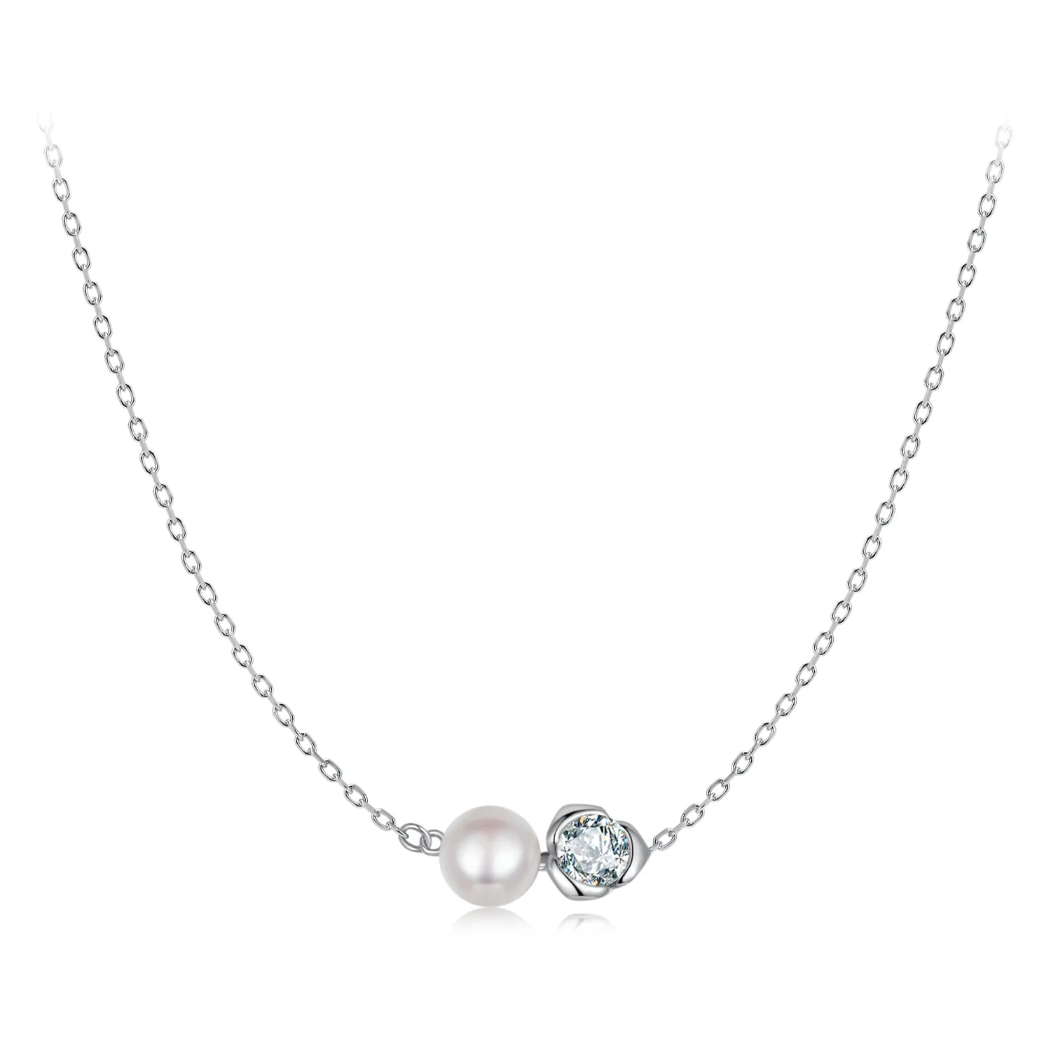 colier cu trandafiri moissanite stil pandora cu un certificat msn040