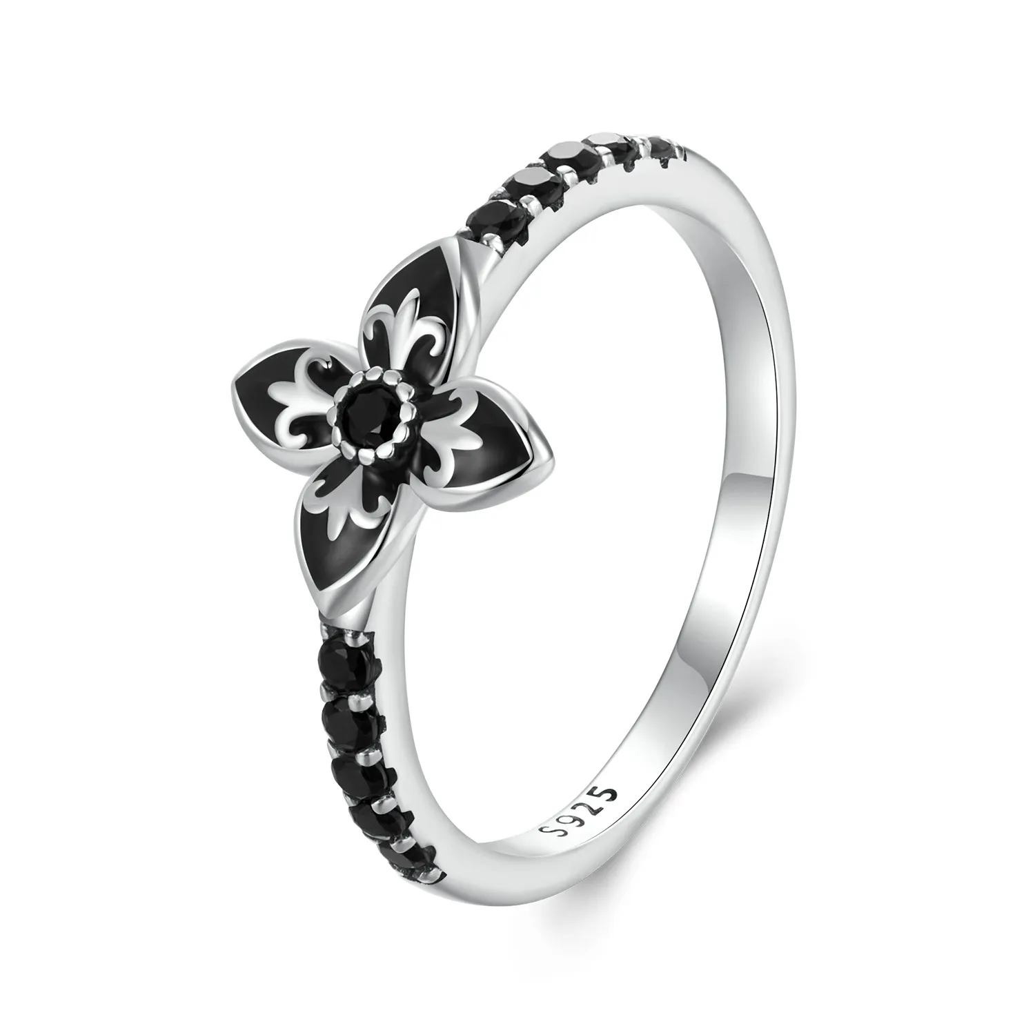 inel floare de noapte stil pandora scr1075