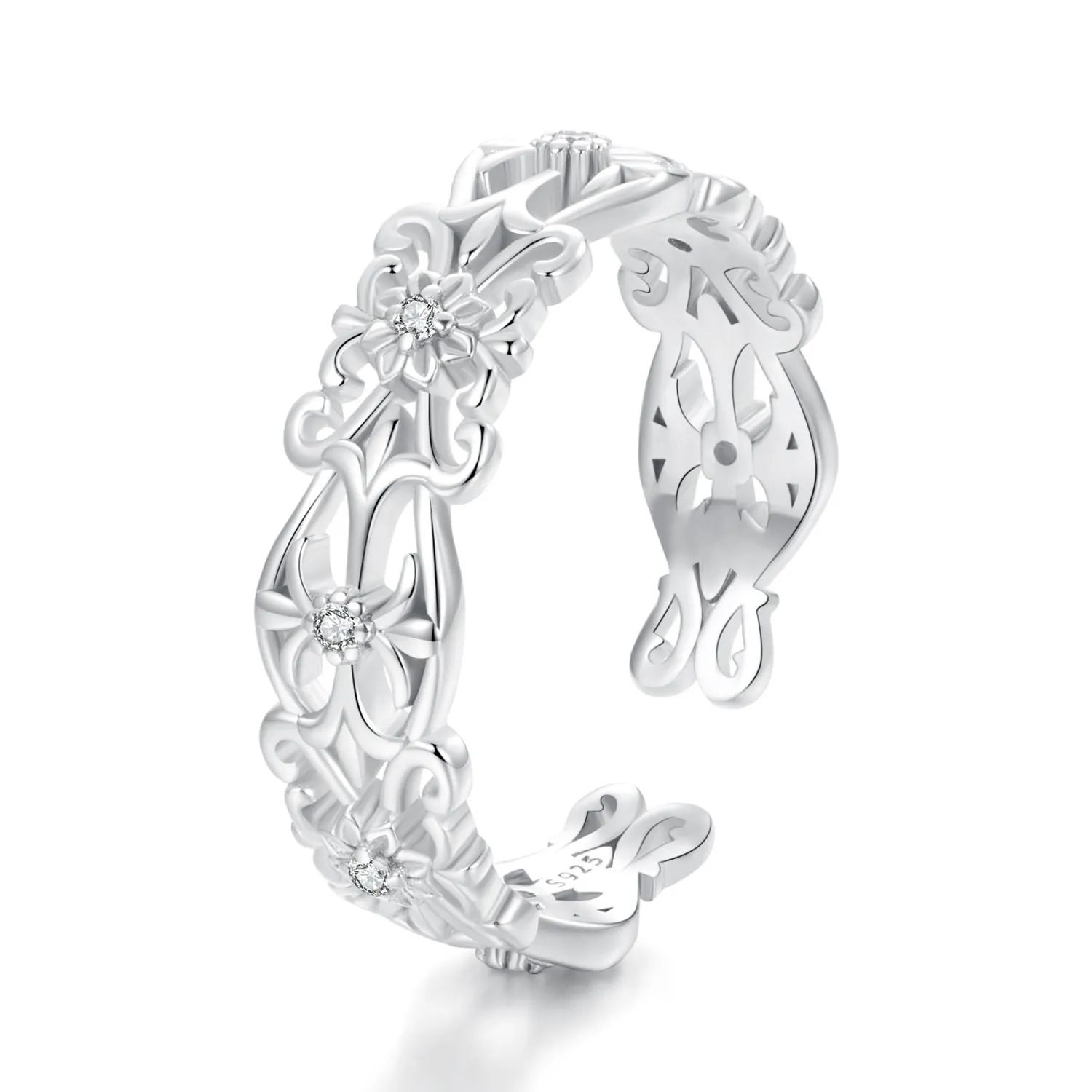 inel lat cu model palat vintage stil pandora bsr575 e