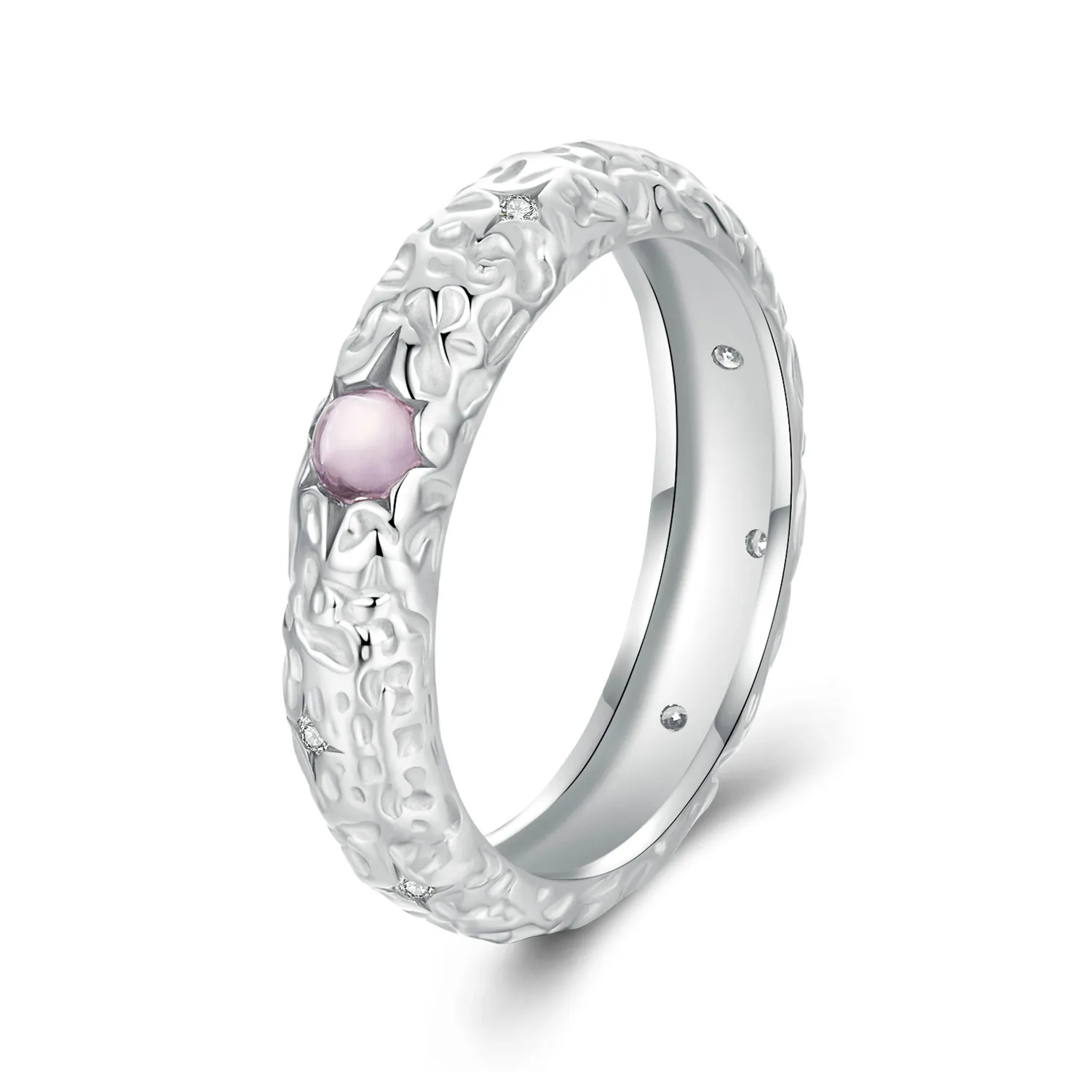 inel lat texturat stil pandora bsr604