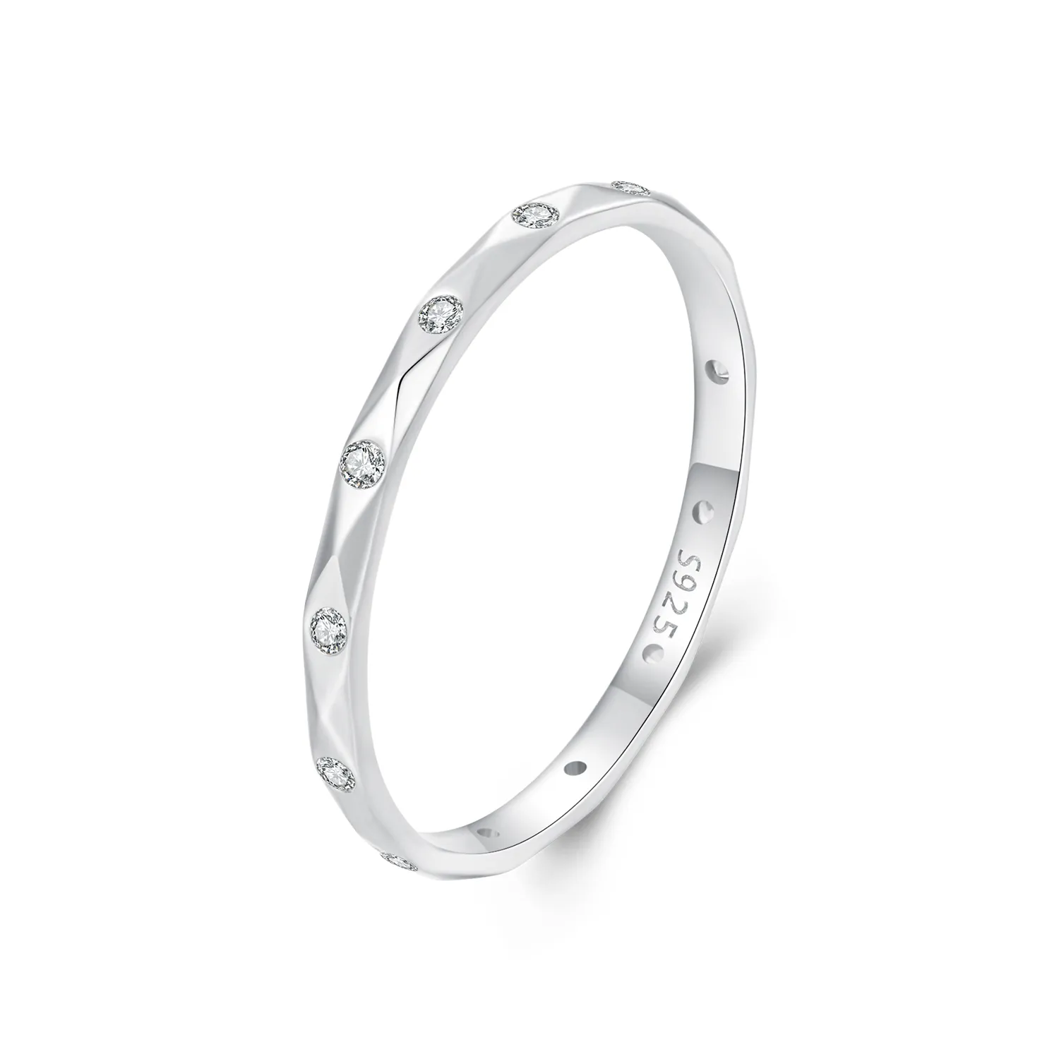 pandora style shining inel mic cu diamant bsr578