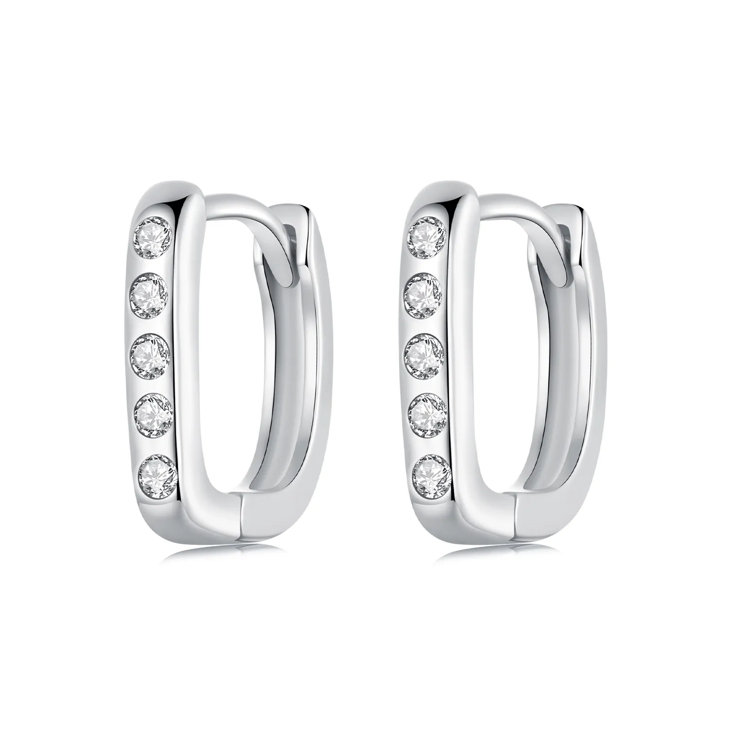 stil pandora cercei simpli în formă de d bse1084 wh
