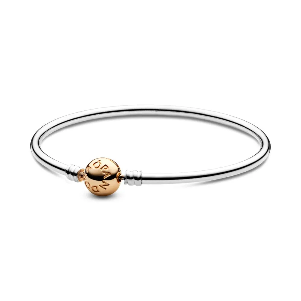 brăţară pandora fixă din argint cu închizătoare din aur de 14k 590718
