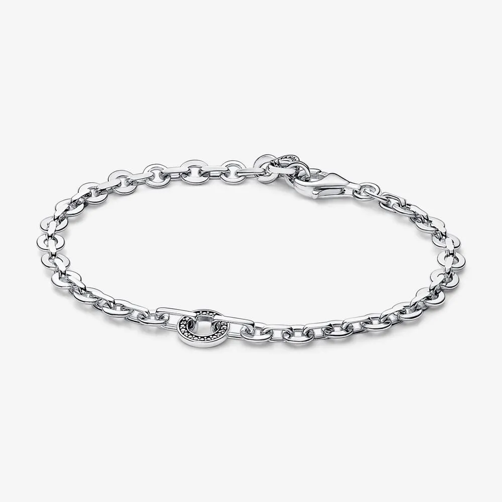 brățară cu lanț voluminos pavé pandora signature 592777c01