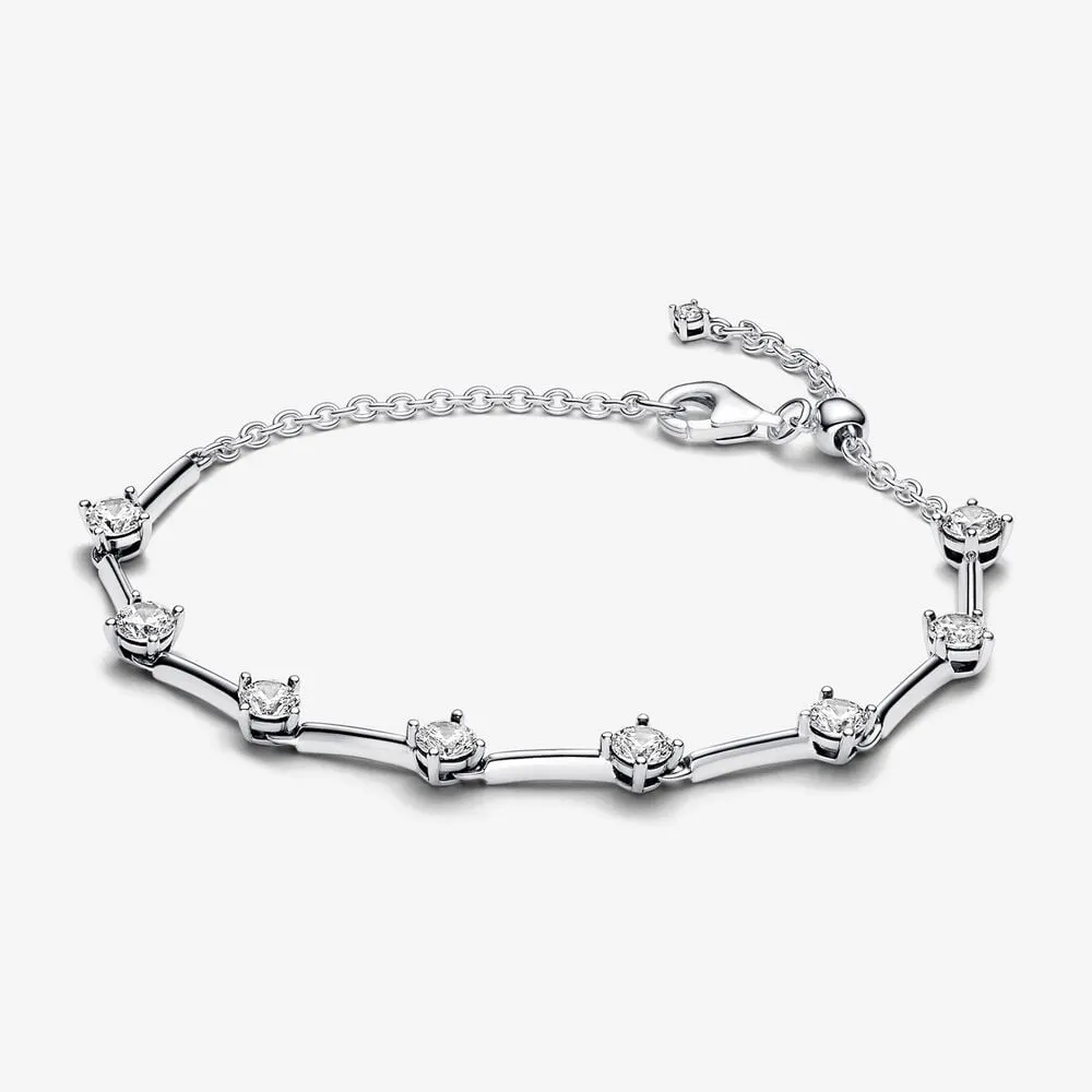 brățară pandora strălucitoare cu bare și pavé 593009c01