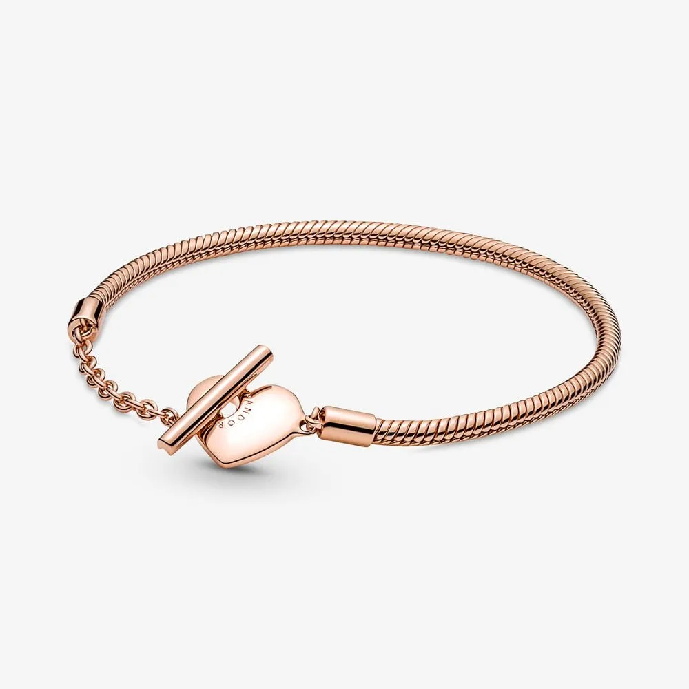brățară tip lanț clasic cu bară în t și inimă pandora moments 589285c00