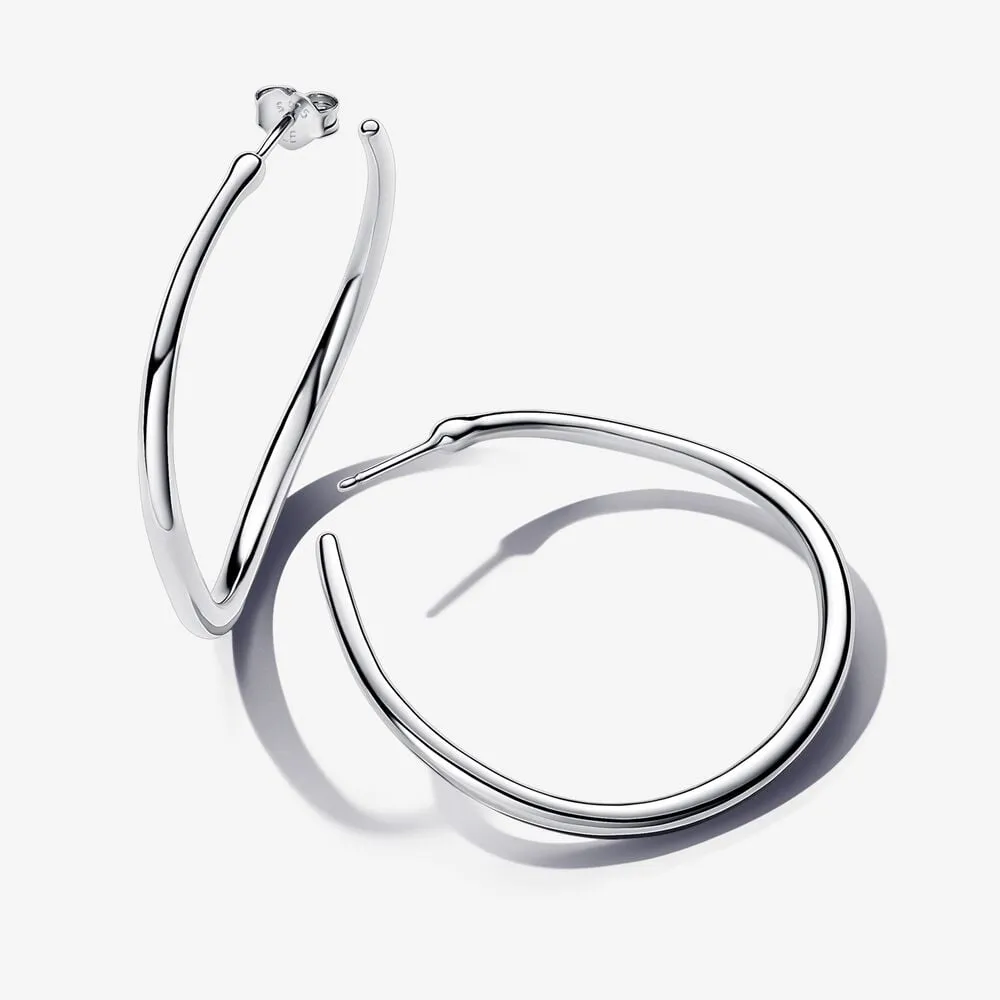 cercei pandora rotunzi deschiși cu formă organică de 42 mm 293299c00