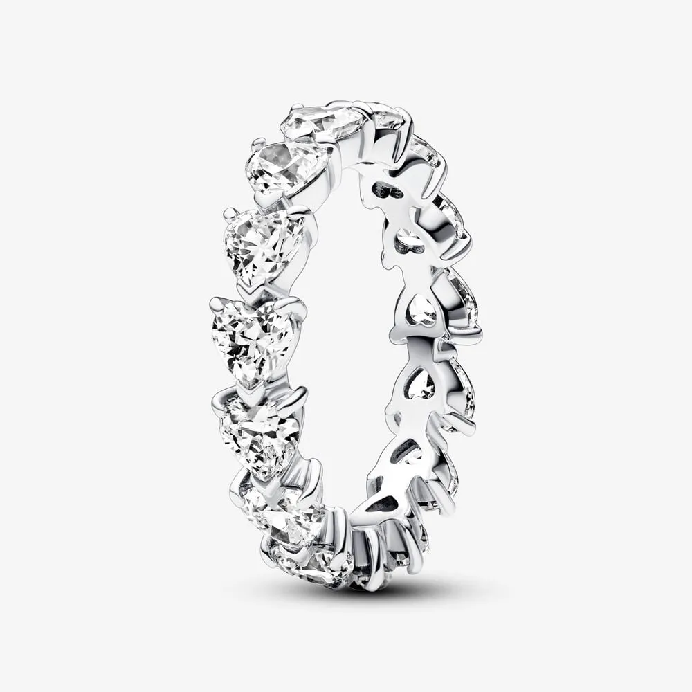 inel pandora tip eternity cu rând de inimioare 193103c01
