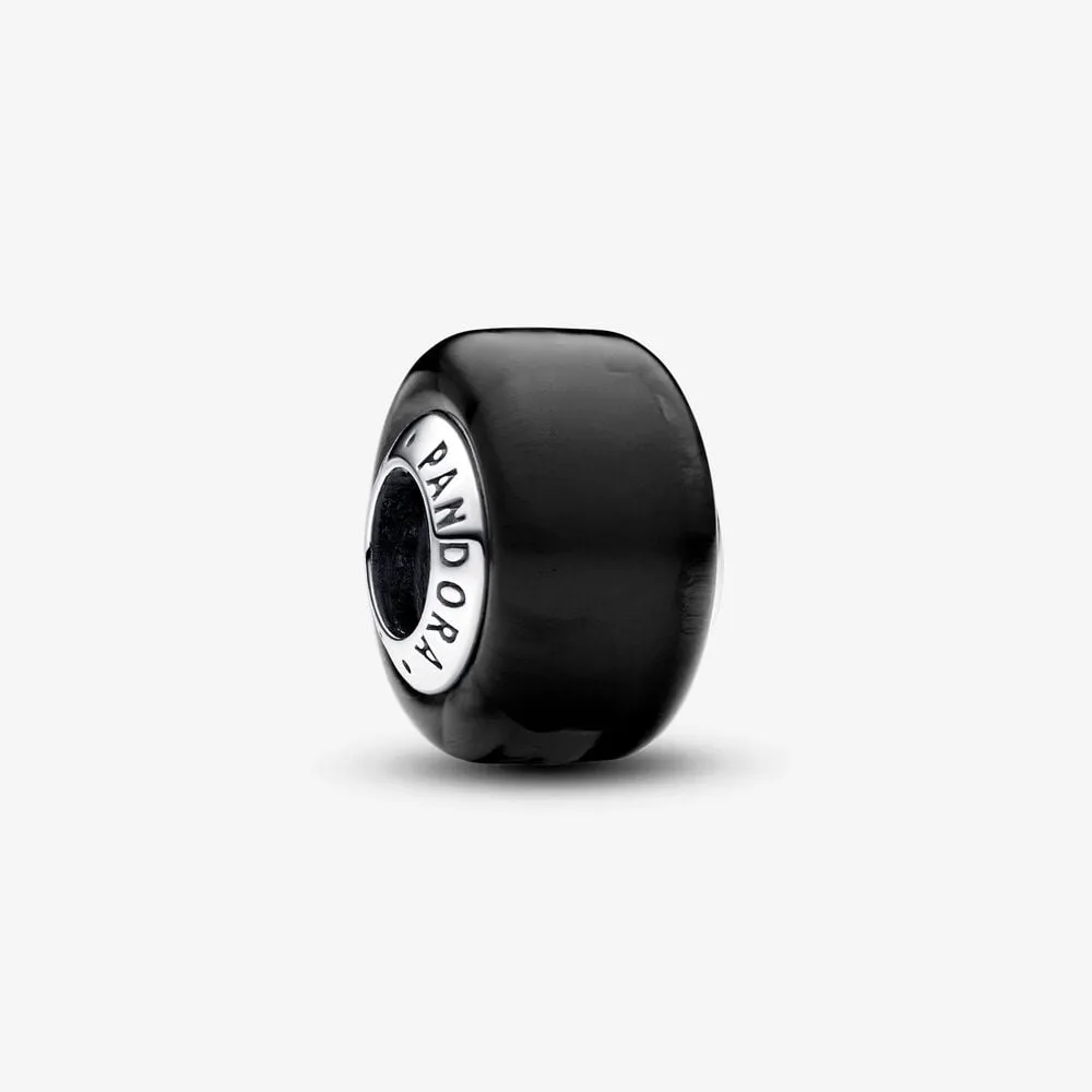 mini talisman pandora din sticlă de murano neagră 793117c00