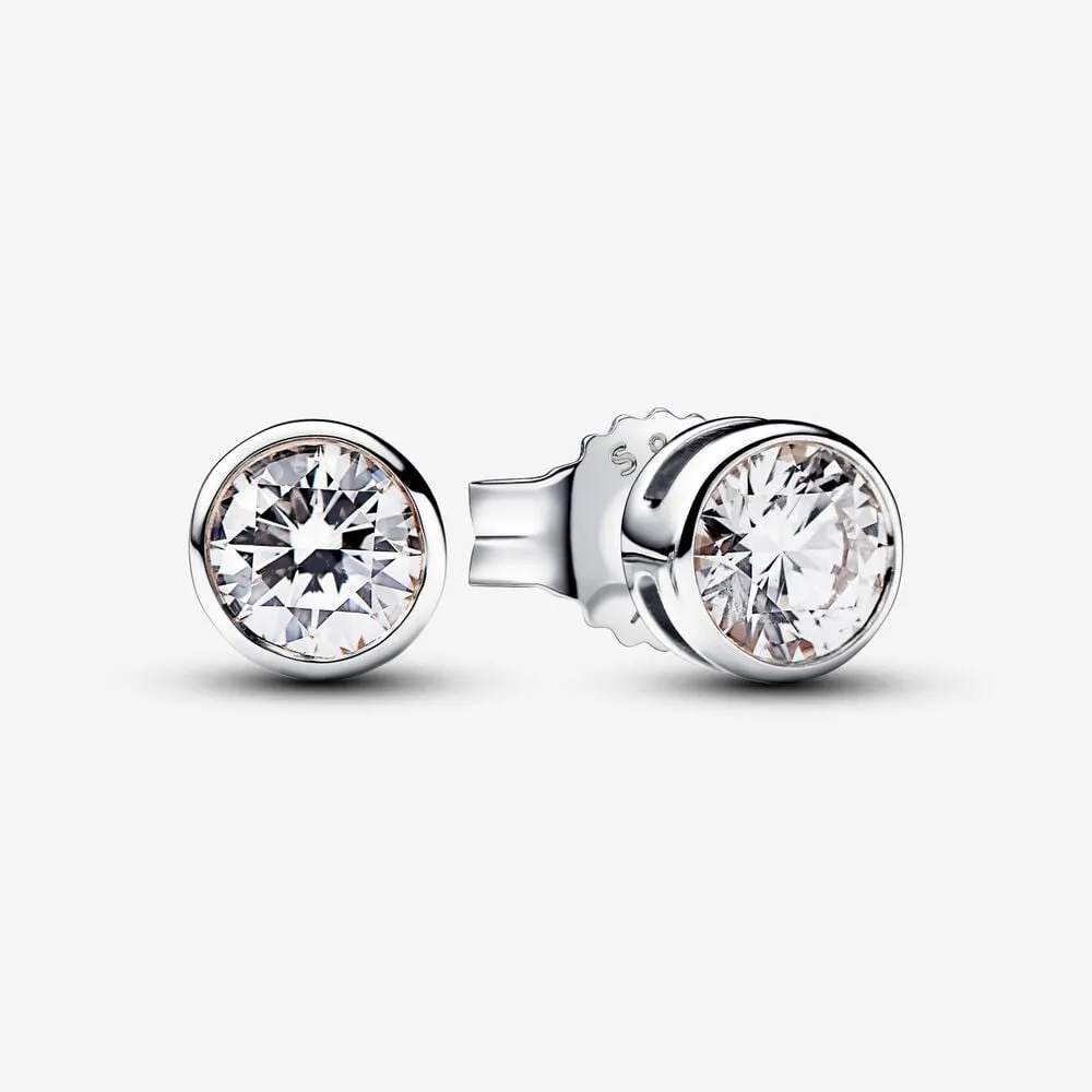 pandora era cercei cu lunetă cu diamante cultivate în laborator 050 carate tw argint sterling 292864c01