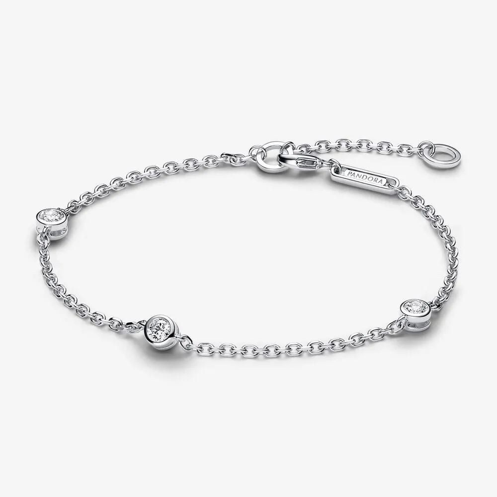 sterling silver bracelet with 030 ct tw g j vs+ round brilliant excellent cut lab grown diamond 593109c01