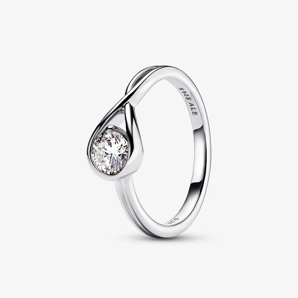 sterling silver ring with 050 ct tw g j vs+ round brilliant excellent cut lab grown diamond 199445c01