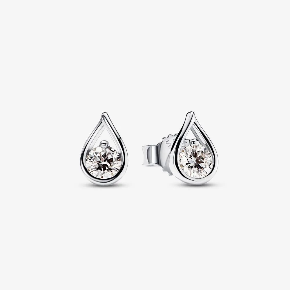 sterling silver stud earrings with 020 ct tw g j vs+ round brilliant excellent cut lab grown diamond 299452c01