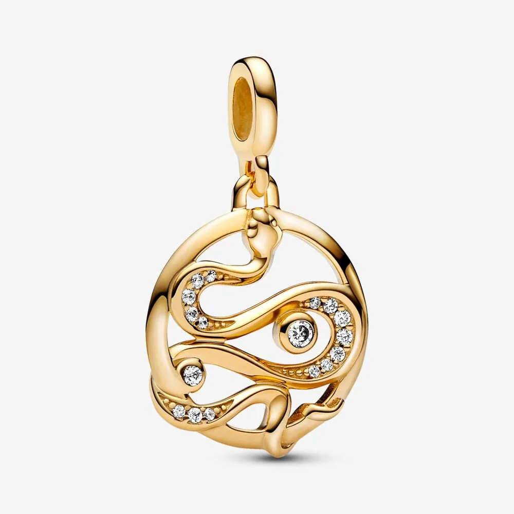 talisman de tip medalion șarpe pavé pandora me 762301c01