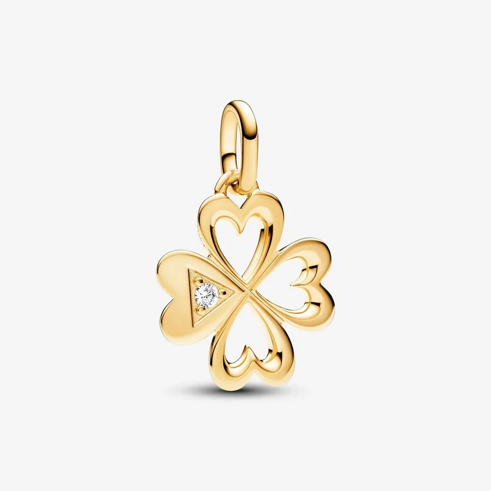 talisman medalion cu trifoi cu patru foi și inimioare pandora me 763034c01