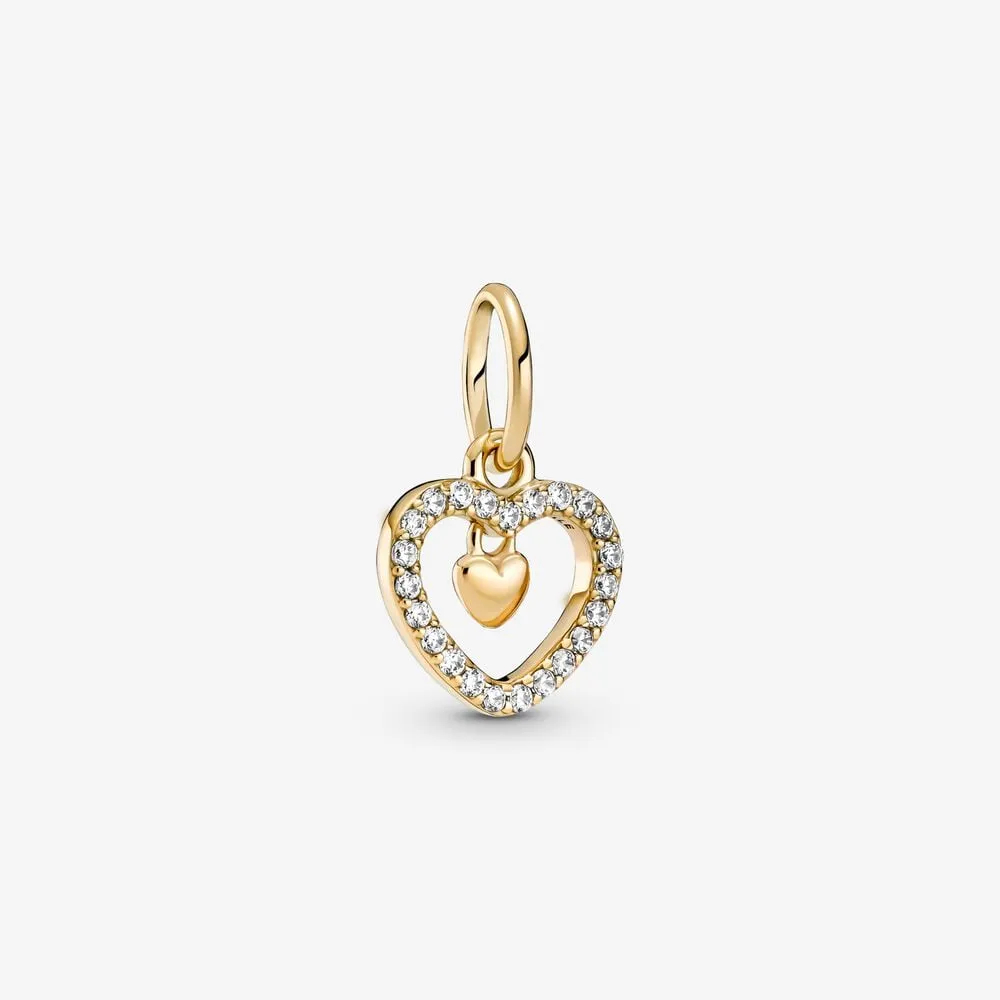 talisman pandora de tip pandantiv cu două inimi strălucitoare 759142c01