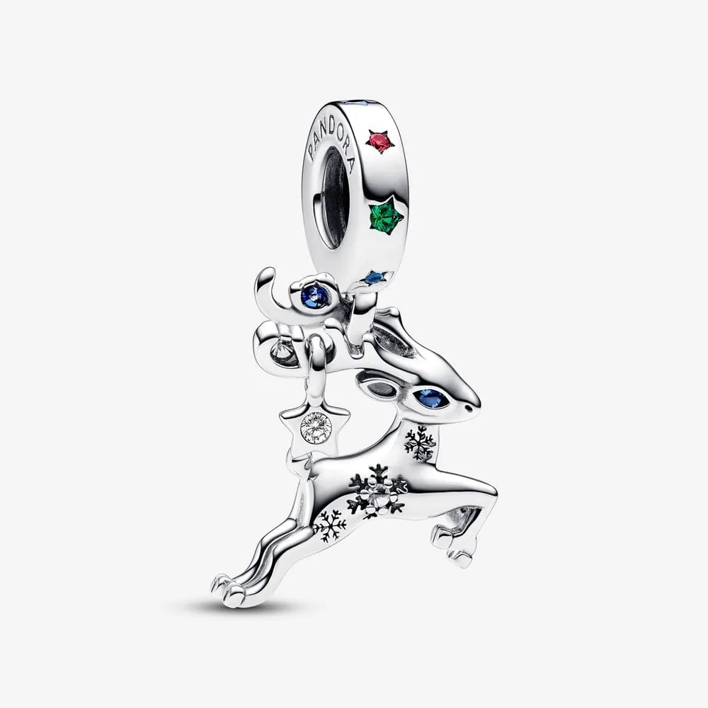 talisman pandora de tip pandantiv în formă de ren de crăciun 792826c01