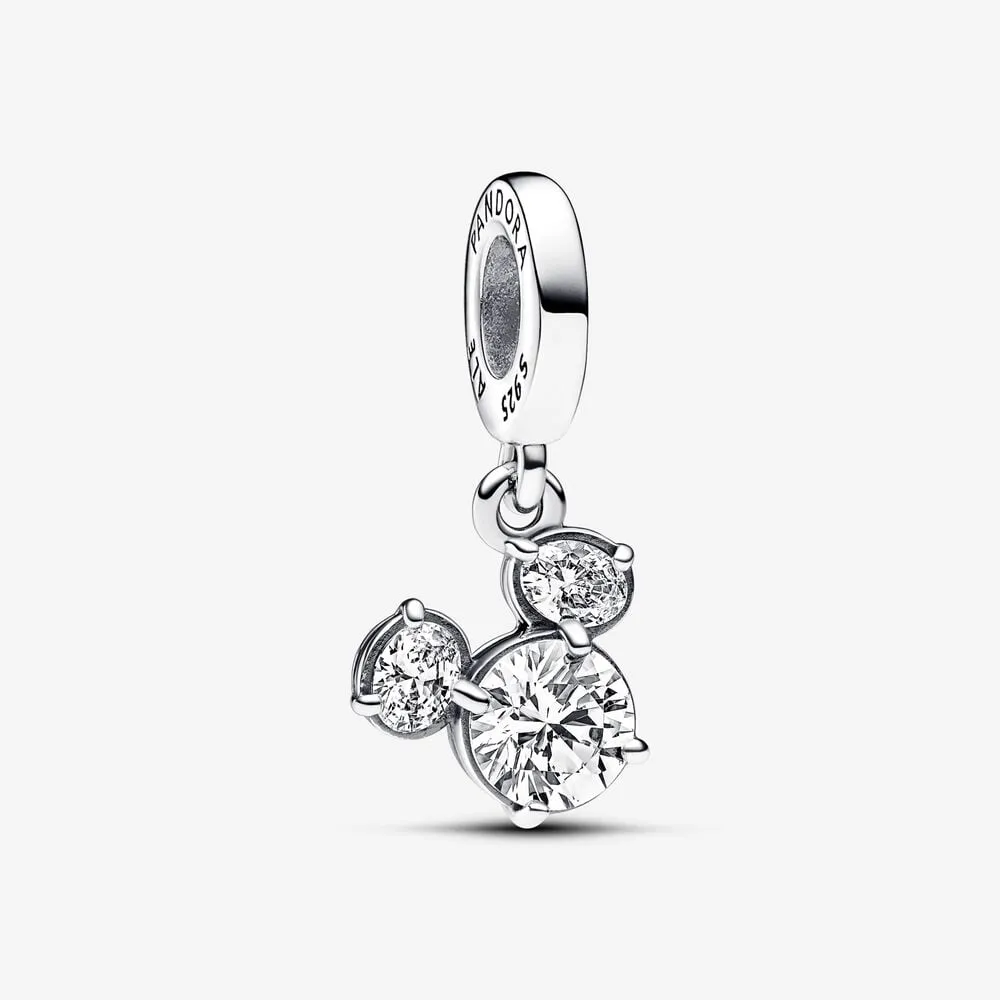 talisman pandora strălucitor de tip pandantiv cu forma capului lui mickey mouse de la disney 793031c01