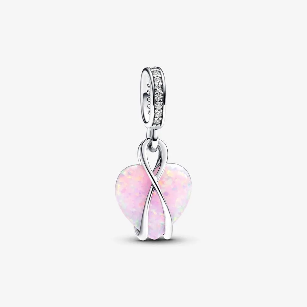 talisman pandora tip pandantiv cu inimioară opalescentă cu inscripția mum 793202c01