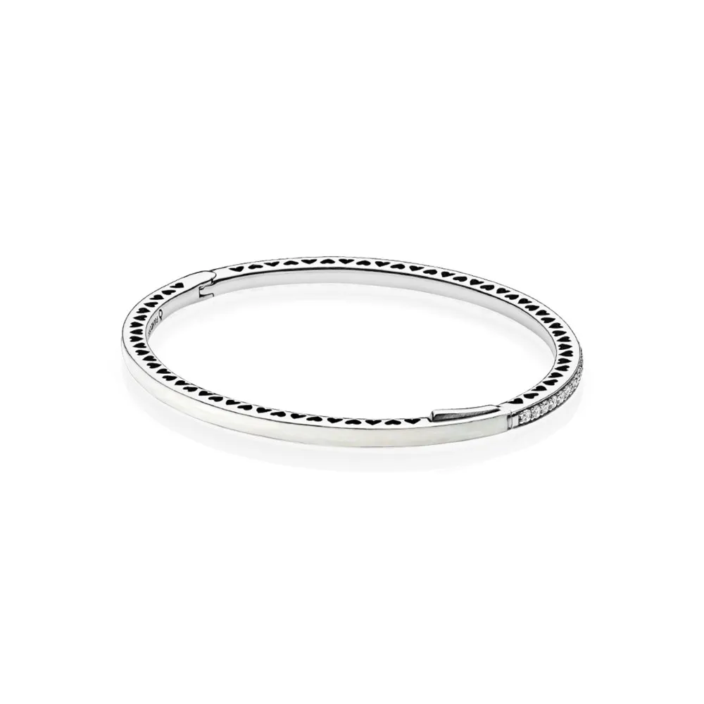 brățară fixă inimile radiant din argint pandora 590537en23