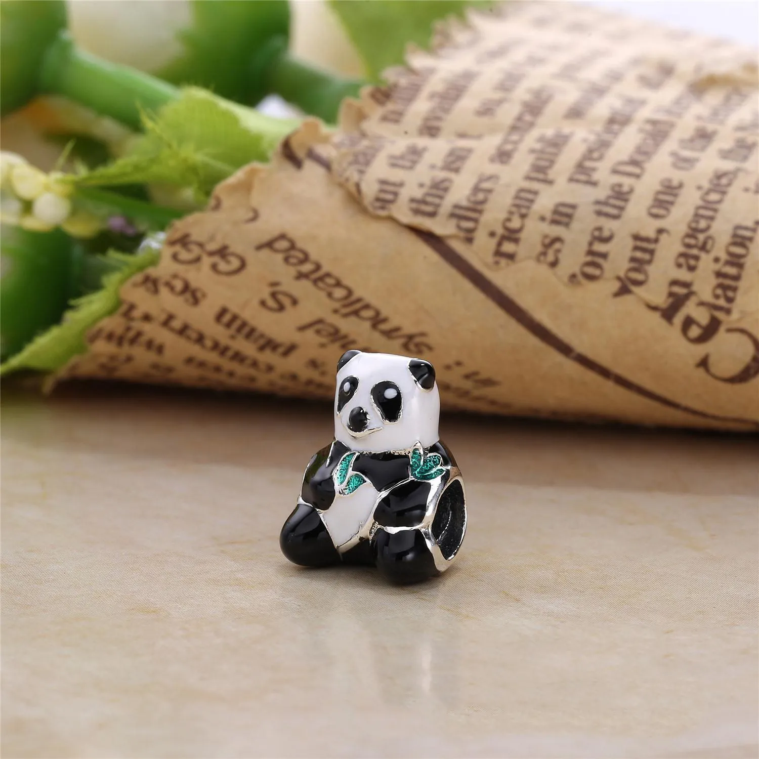 Talisman PANDORA, Panda dulce din argint