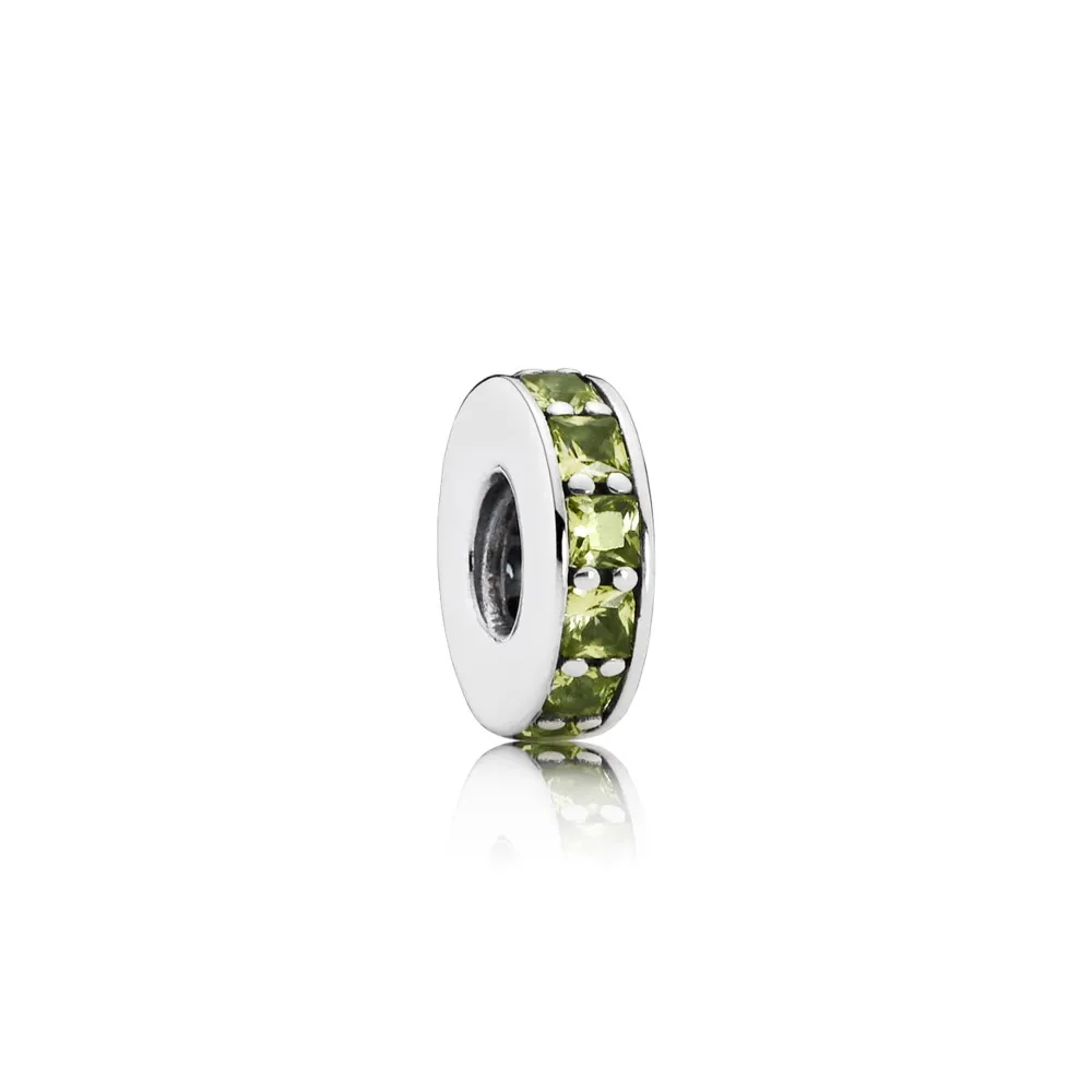 distanţier abstract din argint 925 cu cristale verzi 791724nlg talismane pandora