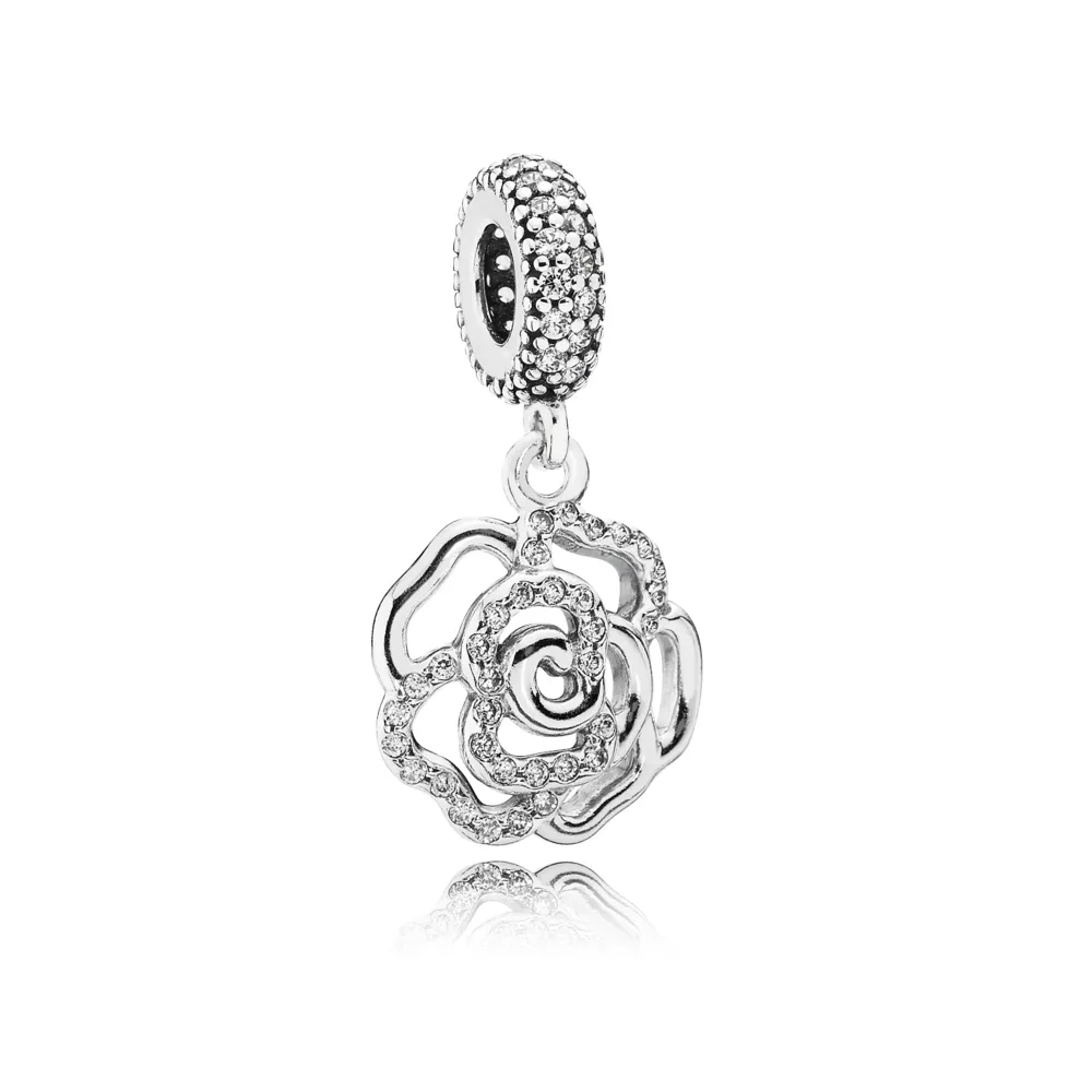 pandantiv în formă de trandafir din argint 925 şi zirconiu cubic 791526cz talismane pandora
