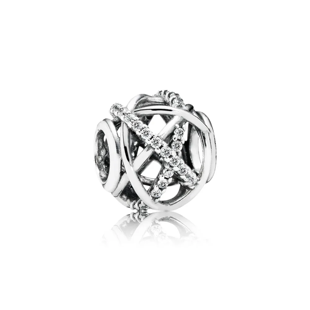 talisman dantelat din argint 925 cu zirconiu cubic pandora