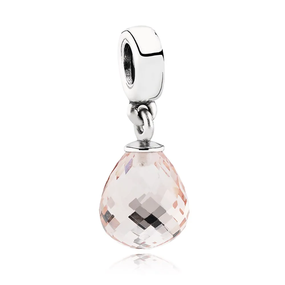 talisman din sticlă de murano fațetată roz 791602cpk talismane pandora
