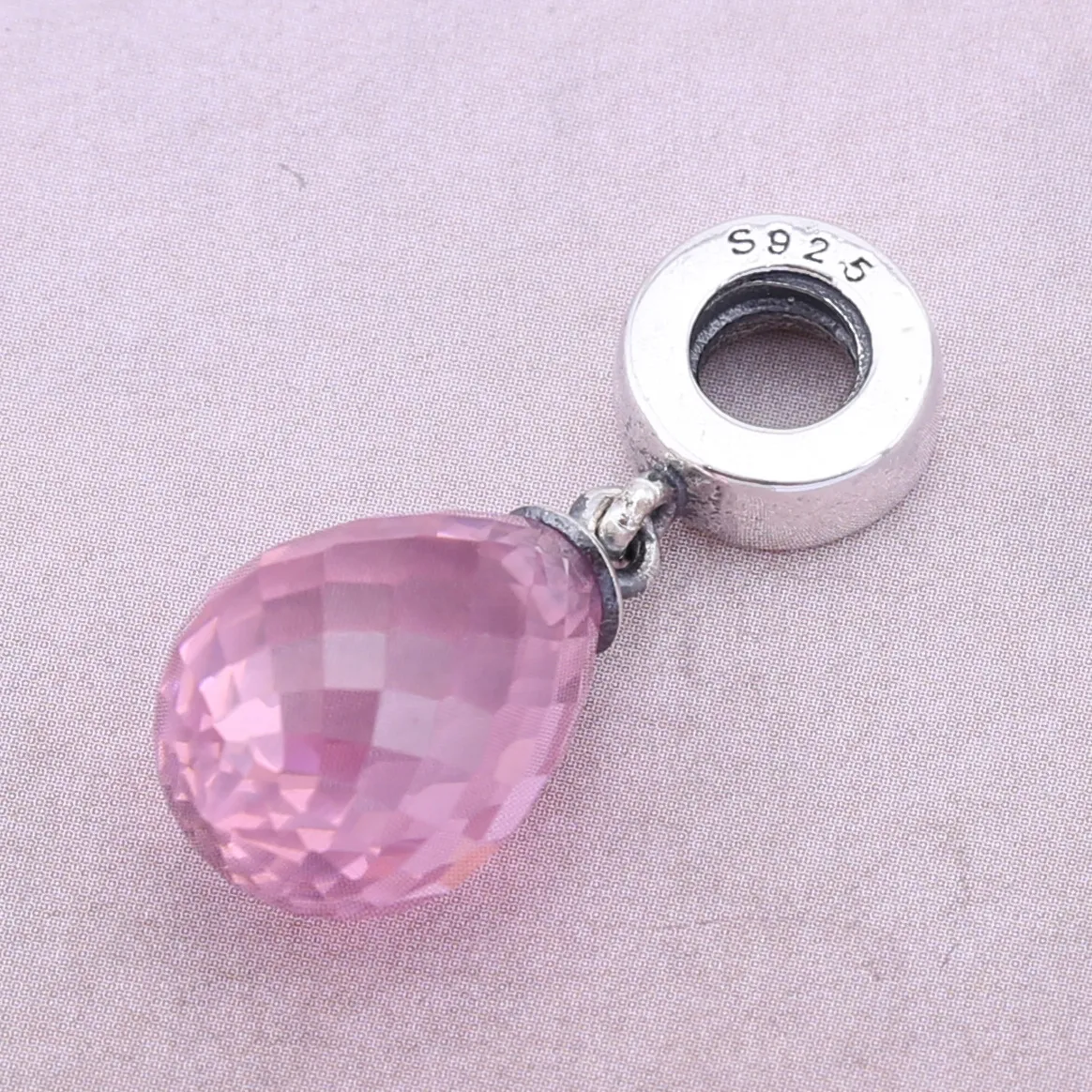 Talisman din sticlă de Murano fațetată roz - 791602CPK - Talisma