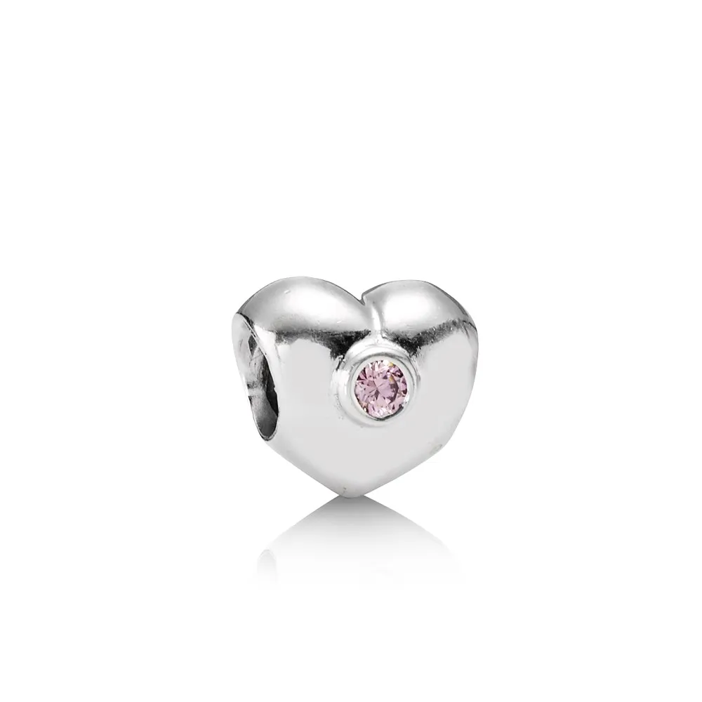 talisman inimă strălucitoare roz 790134pcz talismane pandora