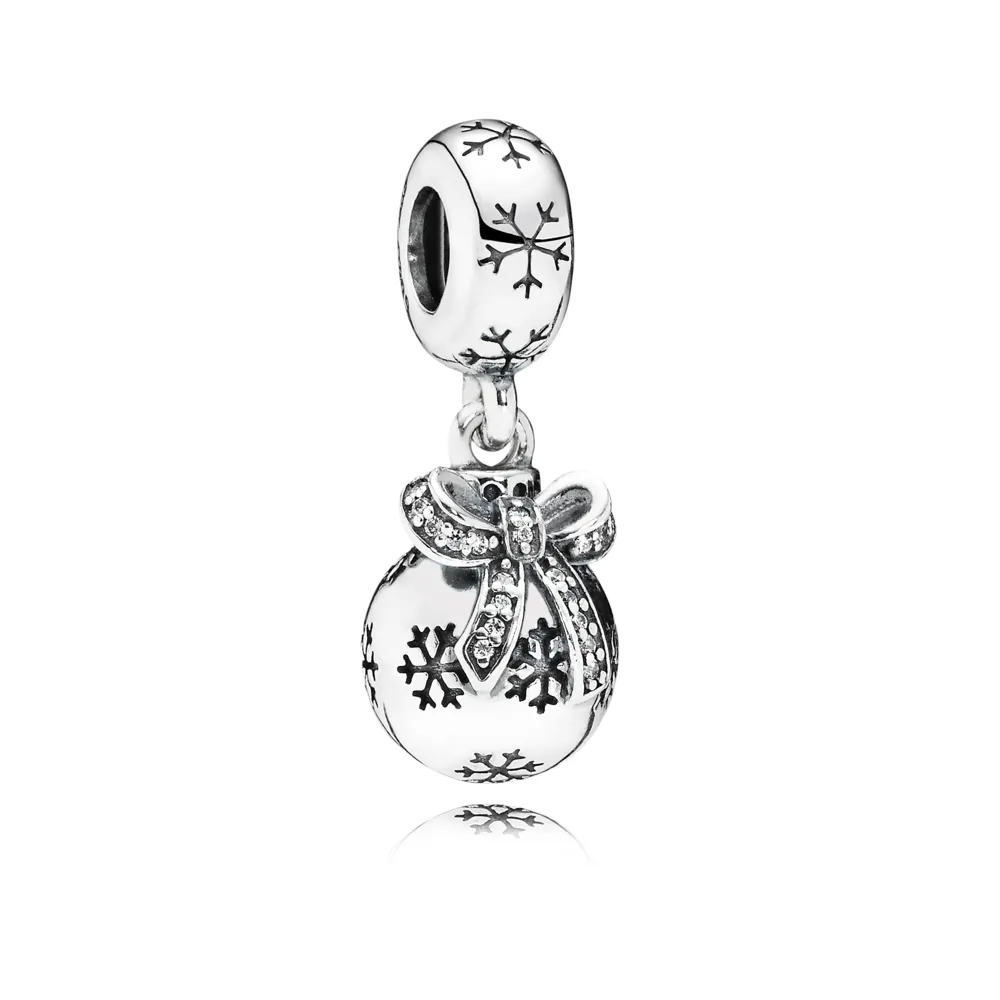 talisman ornament de crăciun din argint 925 cu zirconiu cubic pandora