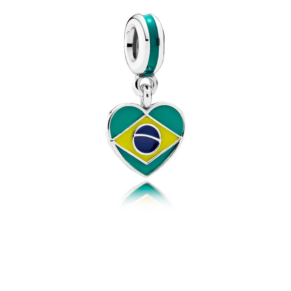 talisman pandantiv pandora brazilia inima pavilion din argint